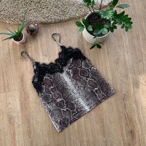 Zara snakeskin top